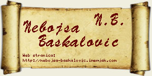Nebojša Baškalović vizit kartica